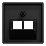 Merten Zentralplatte für UAE-Einsatz, 2-fach schwarz (matt), Retail