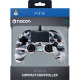 Nacon Wired Compact Controller, Gamepad tarnfarben/grau, PlayStation 4, PC