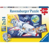 Ravensburger Kinderpuzzle Reise durch den Weltraum 2x 24 Teile