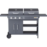 Tepro Kohle-Gas-Kombigrill Dayton, Gasgrill schwarz, Gas 8,4 kW + Holzkohlefeld