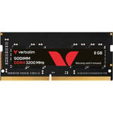 Verbatim SO-DIMM 8 GB DDR4-3200, Arbeitsspeicher schwarz, 30108