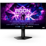 AOC AGON Pro AG276QZD, Gaming-Monitor 67.3 cm (26.5 Zoll), schwarz/silber, QHD, HDR, G-Sync, HDMI, DisplayPort, Pivot, 240Hz Panel