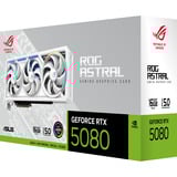 ASUS GeForce RTX 5080 ROG ASTRAL GAMING WHITE Edition, Grafikkarte weiß, DLSS 4, 3x DisplayPort, 2x HDMI 2.1