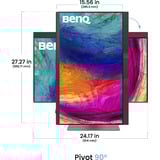 BenQ PD2770U, LED-Monitor 68.6 cm (27 Zoll), schwarz, UltraHD/4K, IPS, HDMI, DP, USB-C, USB-Hub, KVM