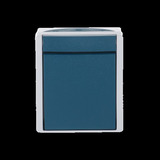 Busch-Jaeger Wechselschalter Aufputz 1 Modul mit Wippe, Schutzart IP44, 10 Ampere, Typ 2601/6 W-53 blaugrün, Retail