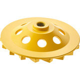 DEWALT Winkelschleifer DWE4257KT-QS Beton-Oberflächenset, 125mm gelb/schwarz, 1.500 Watt, inkl. Staubhaube und Diamant-Topfscheibe, Koffer