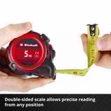 EINHELL Bandmaß, 5 Meter schwarz/rot