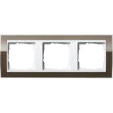 Gira Abdeckrahmen dreifach, Abdeckung braun, Retail