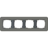 Gira Abdeckrahmen vierfach, Abdeckung grau, Retail