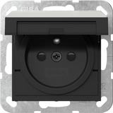 Gira Steckdose mit Erdungsstift mit Klappdeckel und erhöhtem Berührungsschutz edelstahl, Retail