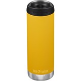 Klean Kanteen Trinkflasche TKWide VI vakuumisoliert, 473ml gelb, mit schwarzer Café Cap