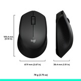 Logitech M330 Silent Plus, Maus schwarz