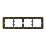 Merten D-Antik Metallrahmen vierfach Rahmen aus Metall glänzend mit Oberflächenschutz gold, Retail