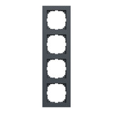 Merten Rahmen vierfach aus Thermoplast, matt, Schutzart IP20, Maße 83x297x12 mm anthrazit, Retail