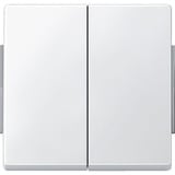 Merten Wippe für Serien-, Doppelwechselschalter- und Doppeltaster-Einsatz, zweiteilig, glänzend weiß (glänzend), Retail