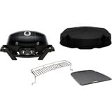 Napoleon TRAVELQ PRO285 Set, Gasgrill schwarz, inkl. Grillplatte, Warmhalter, Haube