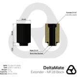 Thermal Grizzly DeltaMate Extender - MF28, Verbindung schwarz