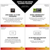 Victus by HP 15-fb3051ng, Gaming-Notebook grau, AMD Ryzen 5 240, NVIDIA GeForce RTX 5050, 16 GB DDR5, 1 TB (1 TB SSD), Windows 11 Home