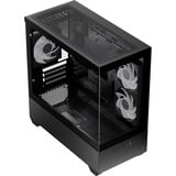 Aerocool P300D-G-BK-v1, Tower-Gehäuse schwarz, Tempered Glass x 2