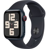Apple Watch SE (2023), Smartwatch dunkelblau/dunkelblau, 40 mm, Sportarmband, Aluminium, Cellular