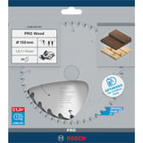 Bosch Professional PRO Wood cordless Kreissägeblatt, Ø 150mm, 24Z Bohrung 10mm, für Akku-Handkreissägen