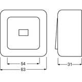 Busch-Jaeger Ausschalter zwei polig weiß, Retail