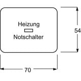 Busch-Jaeger Wippe mit Aufdruck Heizung Notschalter 1789 H-266 titan, Retail