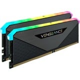 Corsair DIMM 16 GB DDR4-3200 (2x 8 GB) Dual-Kit, Arbeitsspeicher schwarz, CMN16GX4M2Z3200C16, Vengeance RGB RT, INTEL XMP