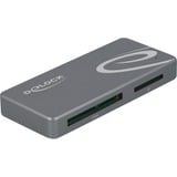 DeLOCK USB Type-C Card Reader, Kartenleser grau, + USB Hub