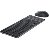 Dell Pro 7 wiederaufladbare kompakte Tastatur und Maus (KM746), Desktop-Set graphit, DE-Layout, Scherenmechanik