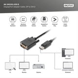 Digitus Adapterkabel DisplayPort > DVI-D schwarz, 5 Meter
