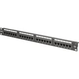 Digitus CAT 6, Klasse E Patchpanel, 24 Port schwarz, 1 HE