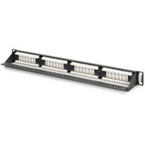 Digitus CAT 6, Klasse E Patchpanel, 24 Port schwarz, 1 HE
