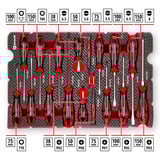 EINHELL Schraubendreher-Set, in E-Case-Einleger, Werkzeug-Set schwarz/rot, 17-teilig