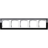 Gira Abdeckrahmen fünffach, Abdeckung schwarz, Retail