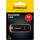 Intenso Business Line 64 GB USB 2.0, USB-Stick schwarz/rot, 3511490