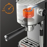 Krups Virtuoso XP442C, Espressomaschine edelstahl/schwarz