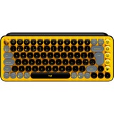 Logitech POP Keys Blast, Tastatur gelb/schwarz, DE-Layout, mit Emoji-Tasten