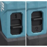 Makita Akku-Bohrschrauber mit Wechselkopfsystem DDF491ZJ01, 18Volt blau/schwarz, ohne Akku und Ladegerät, mit vier verschiedenen Aufsätzen
