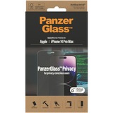 PanzerGlass Classic Fit Privacy Bildschirmschutz, Schutzfolie transparent, iPhone 14 Pro Max