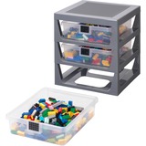Room Copenhagen LEGO Schubladen Regal  3er Set, Aufbewahrungsbox grau
