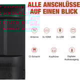 Telefunken D43U790B2CW, LED-Fernseher 108 cm (43 Zoll), schwarz, UltraHD/4K, Tripple-Tuner, SmartTV, VIDAA-Betriebssystem