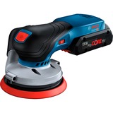 Bosch Akku-Exzenterschleifer GEX 18V-125 Professional + M480 Starter-Set blau/schwarz, ohne Akku und Ladegerät, in L-BOXX