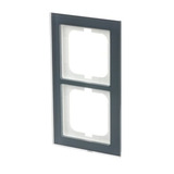 Busch-Jaeger Abdeckrahmen 2-fach, Abdeckung grau, Retail