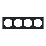 Busch-Jaeger Abdeckrahmen vierfach, Abdeckung schwarz, Retail
