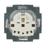 Busch-Jaeger Schutzkontakt-Steckdose CEE 7/3 Typ F, Unterputz, 16 Ampere, 250 Volt, mit Durchschleiffunktion weiß (matt), Retail