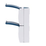 Busch-Jaeger Schutzkontakt-Steckdose zweifach, senkrecht, Aufputz, mit Beschriftungsfeld, 16 Ampere, 250 Volt blau, Retail