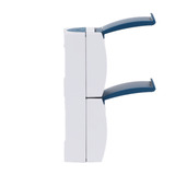 Busch-Jaeger Schutzkontakt-Steckdose zweifach, senkrecht, Aufputz, mit Beschriftungsfeld, 16 Ampere, 250 Volt blau, Retail