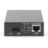 Digitus Gigabit PoE Medienkonverter, RJ45 / SFP, PSE schwarz