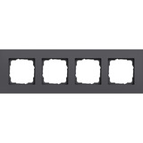 Gira Abdeckrahmen vierfach Aluminium lackiert, Abdeckung anthrazit, Retail